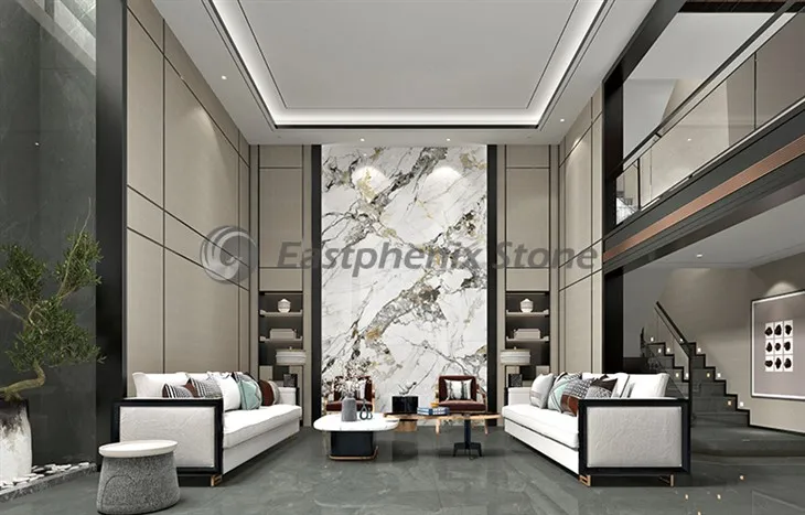 Luxury Gold Dewdrop Sintered Stone Slab