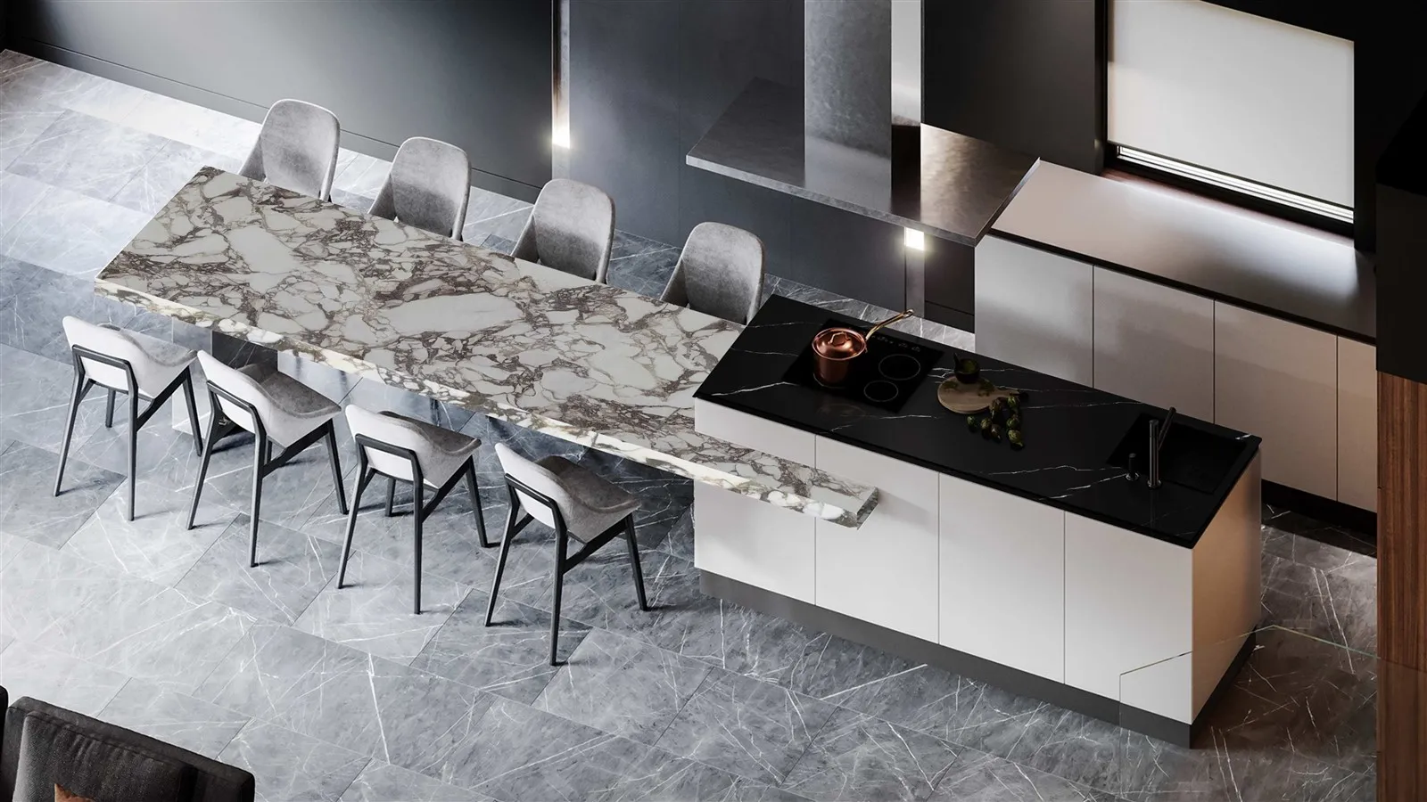 Sintered stone for modern furniture surfaces Sintered stone for modern furniture surfaces